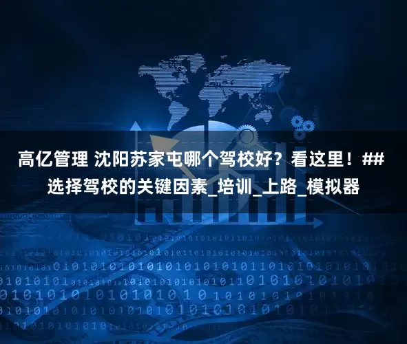 高亿管理 沈阳苏家屯哪个驾校好？看这里！## 选择驾校的关键因素_培训_上路_模拟器